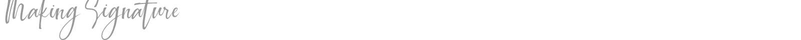 Making Signature font preview